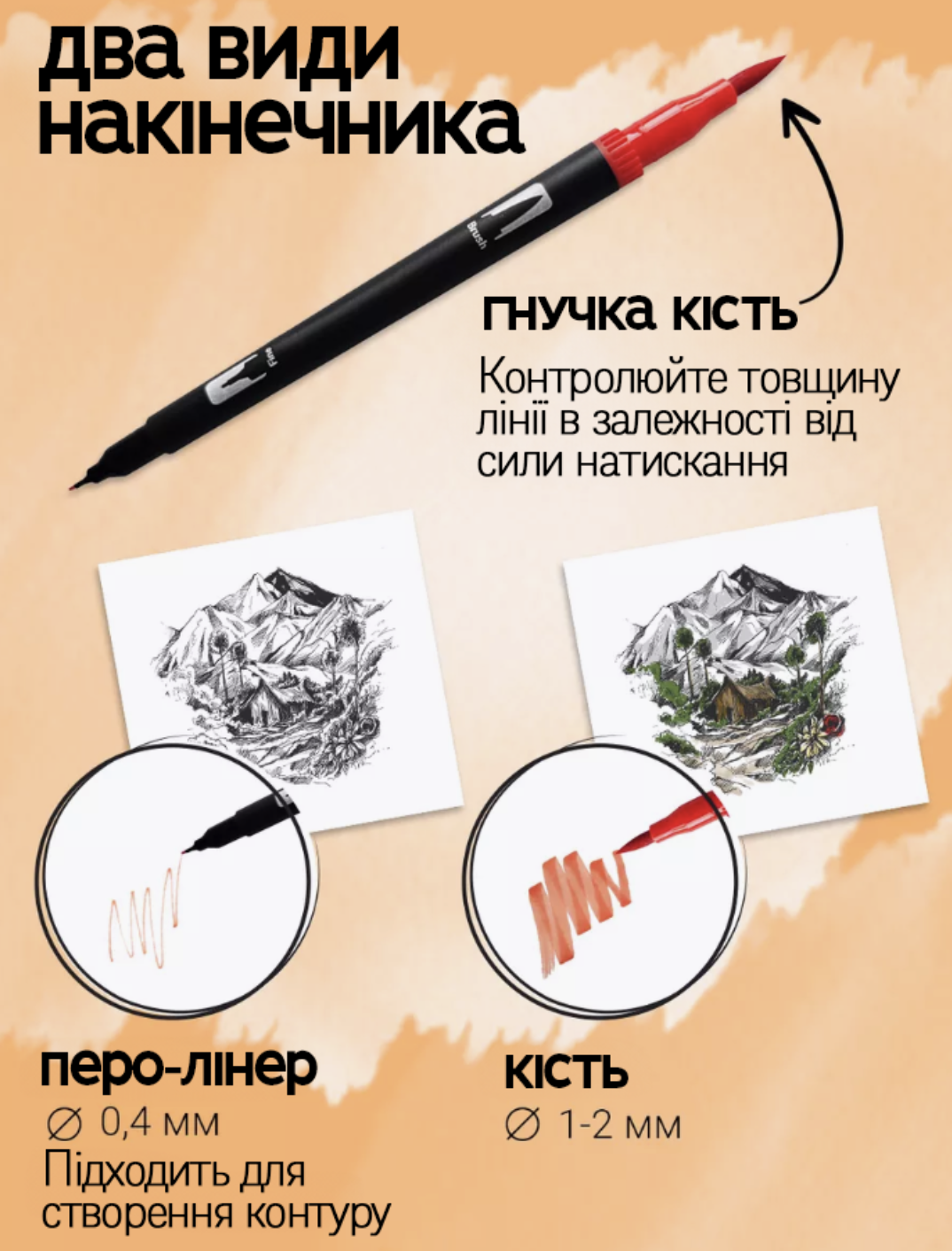 Детский набор акварельных маркеров для рисования 60 шт. двухсторонние в сумке на водной основе (Е500148) - фото 3