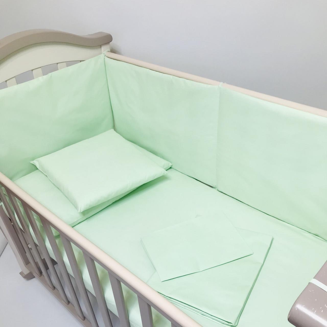 Бортики защита в детскую кровать Penetka бязь 120x40/60x40 см Салатовый (6500.120.40.96) - фото 10 Бортики защита в детскую кровать Penetka бязь 120x40/60x40 см Салатовый (6500.120.40.96) - фото 10