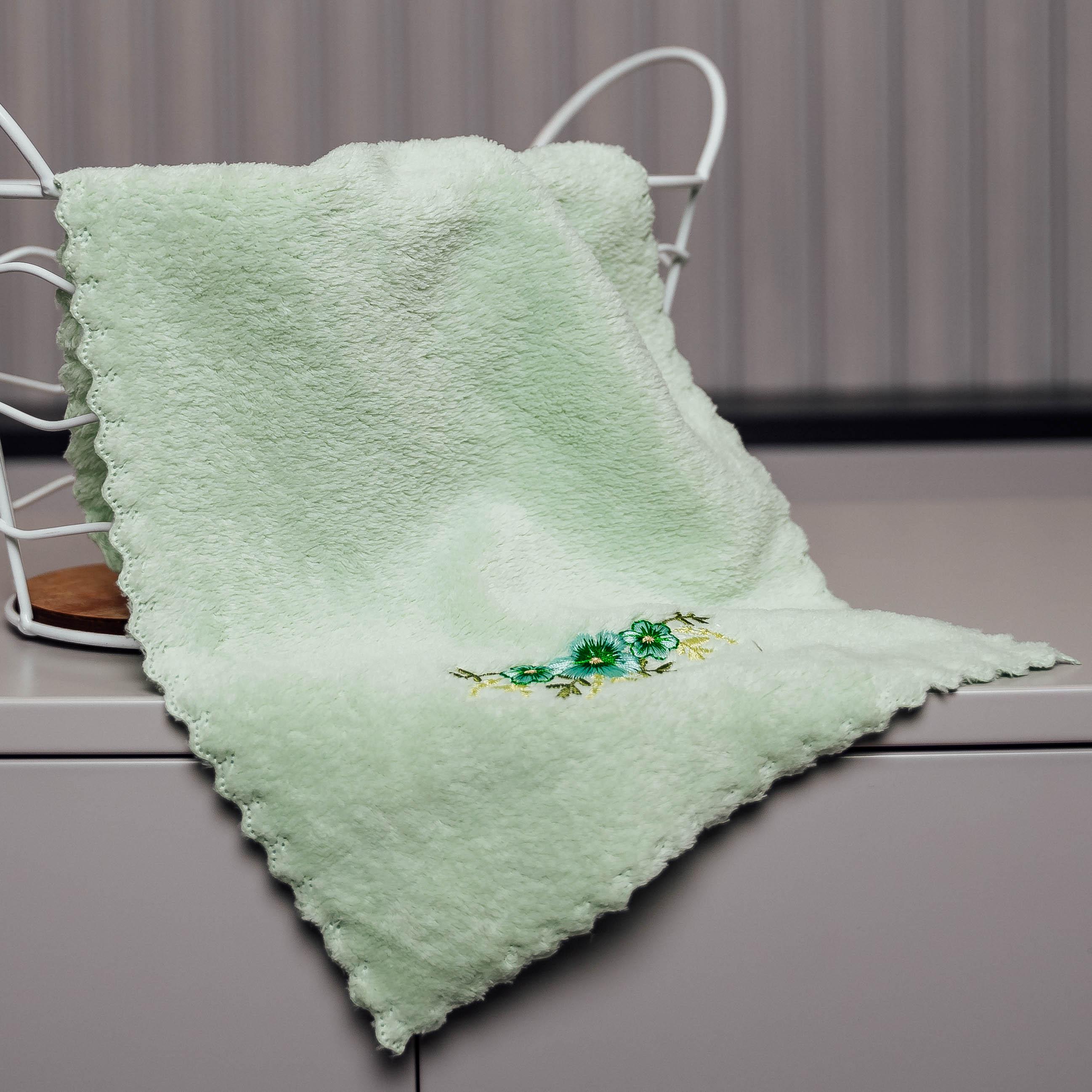 Полотенце для рук ФибраКомфорт Однотонный цветок фибра 25х50 см Бледно-зеленый (88107)