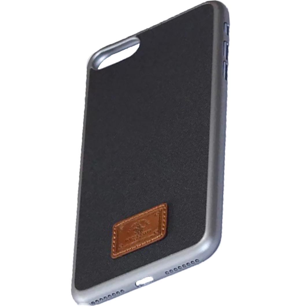 Кожанный чехол накладка SBPRC Polo Apple Canvas for iPhone 7/8/SE, Grey