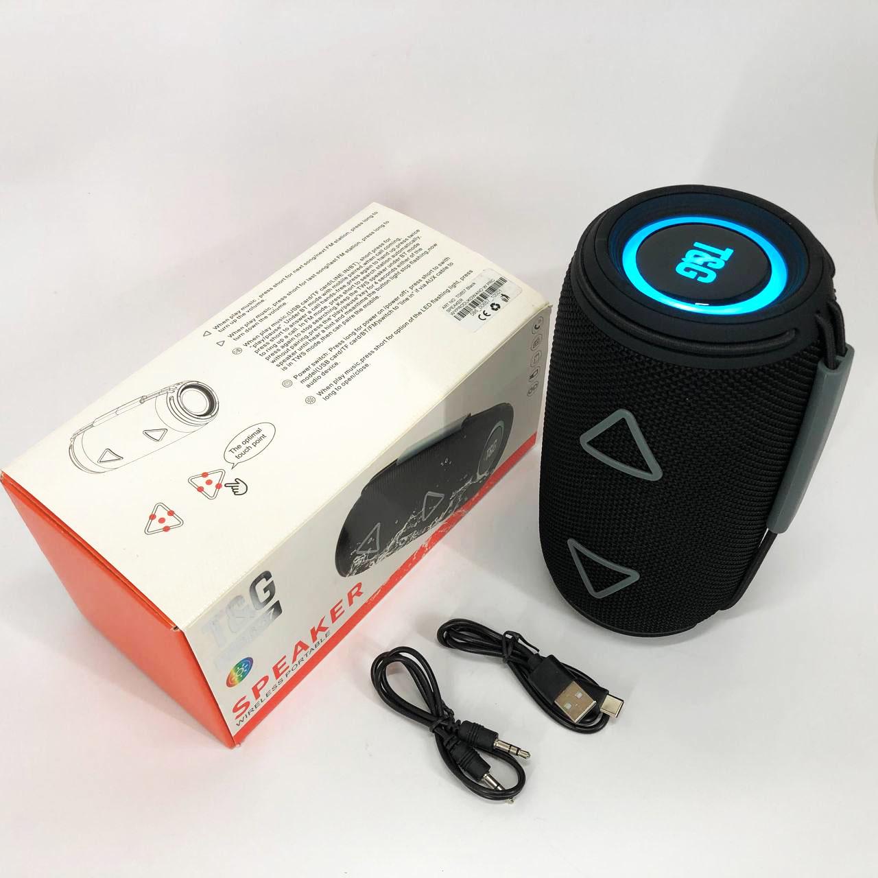 Колонка портативна з RGB підсвічуванням TG657 1500 mAh Чорний - фото 10 Колонка портативна з RGB підсвічуванням TG657 1500 mAh Чорний - фото 10
