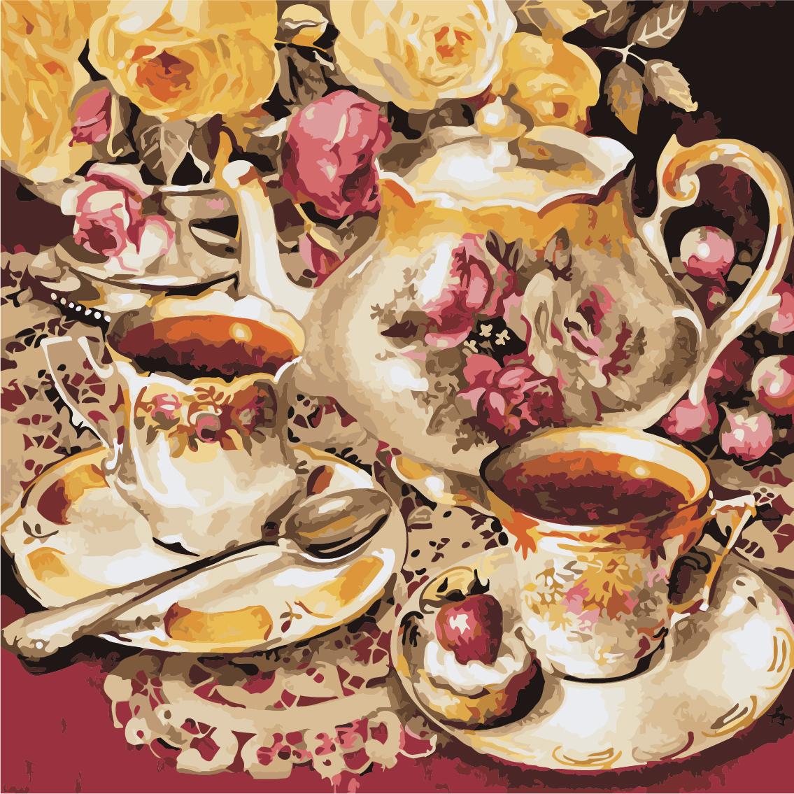 Картина по номерам ArtStory Чаепитие 40x40 см (AS0952)