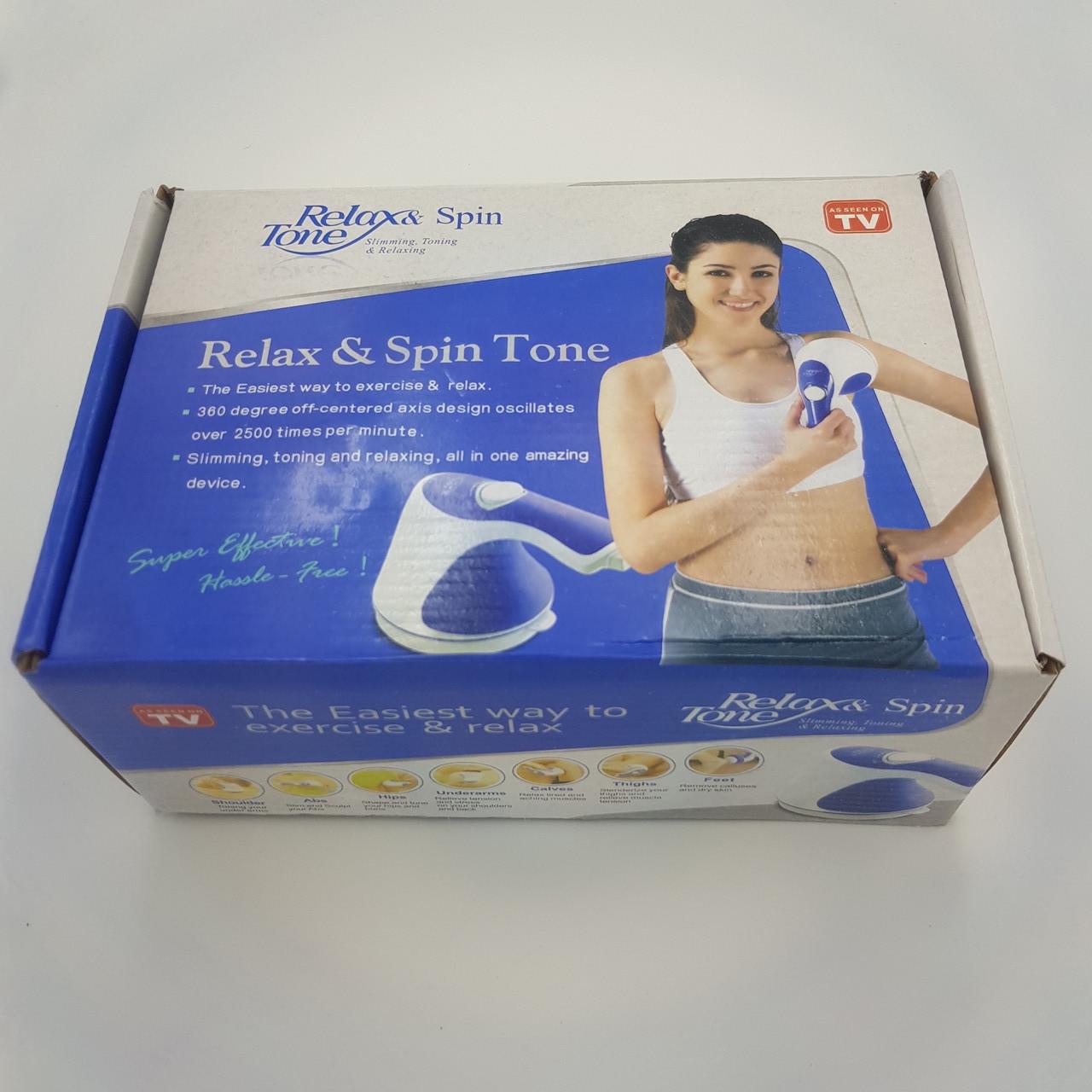 Масажер антицелюлітний для тіла Relax Spin tone 4 насадки Білий (9721746) - фото 4