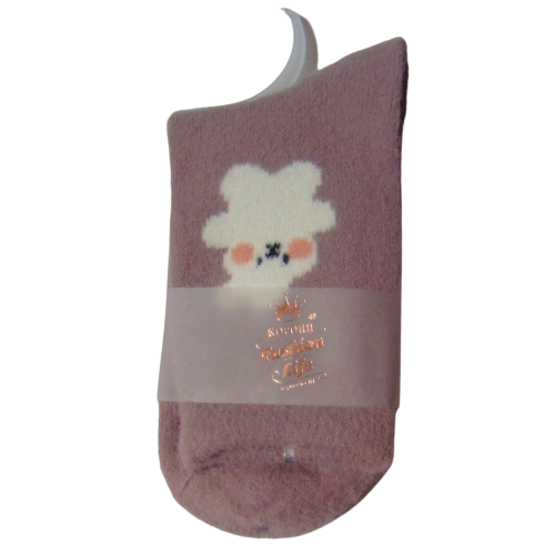 Носки с шерсти альпаки Корона В2551 Зайчик р. 37-41 Сиреневый (1731990264)