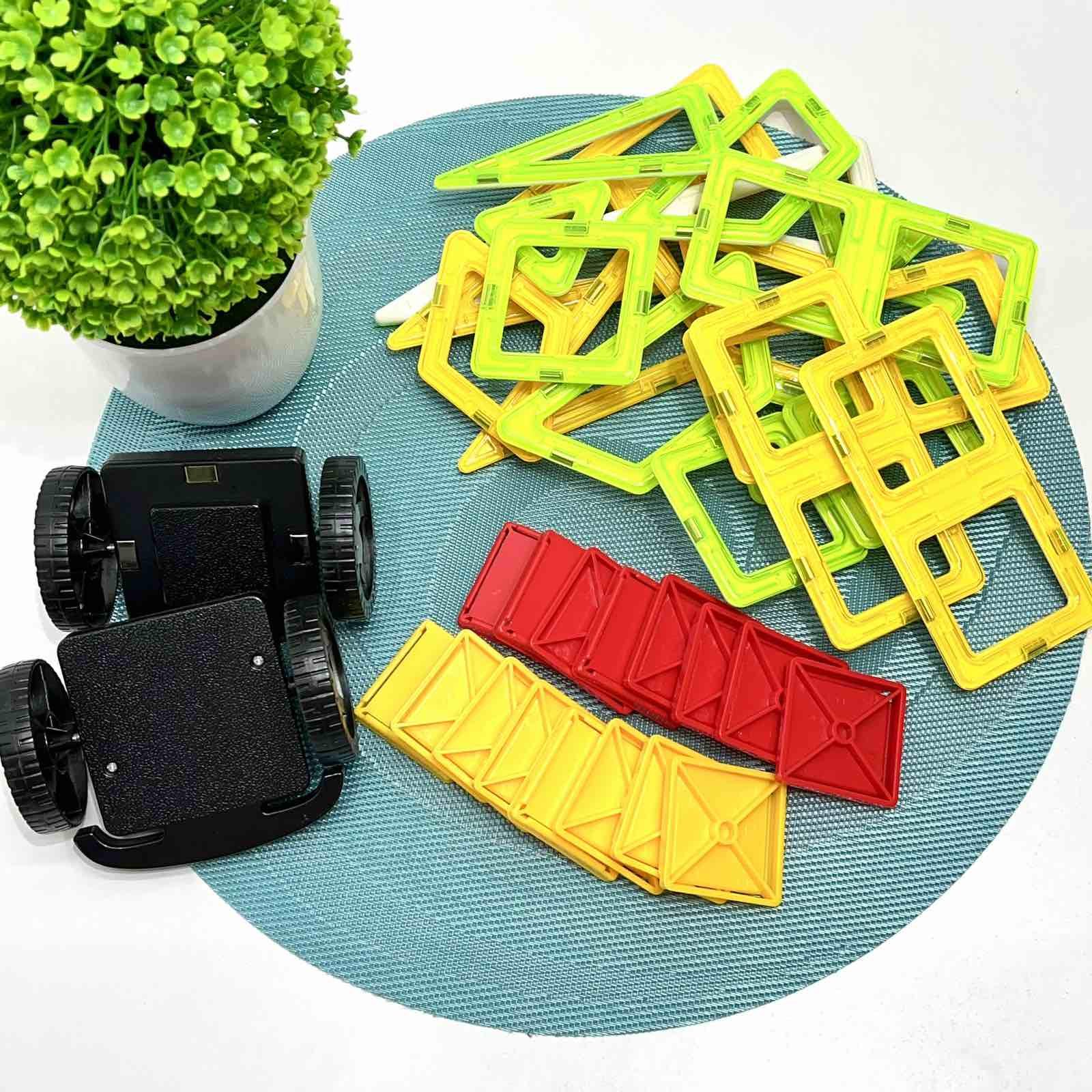 Конструктор магнітний Limo Toy Транспорт 57 дет. Зелено-жовтий (KB 1014) - фото 8 Конструктор магнітний Limo Toy Транспорт 57 дет. Зелено-жовтий (KB 1014) - фото 8