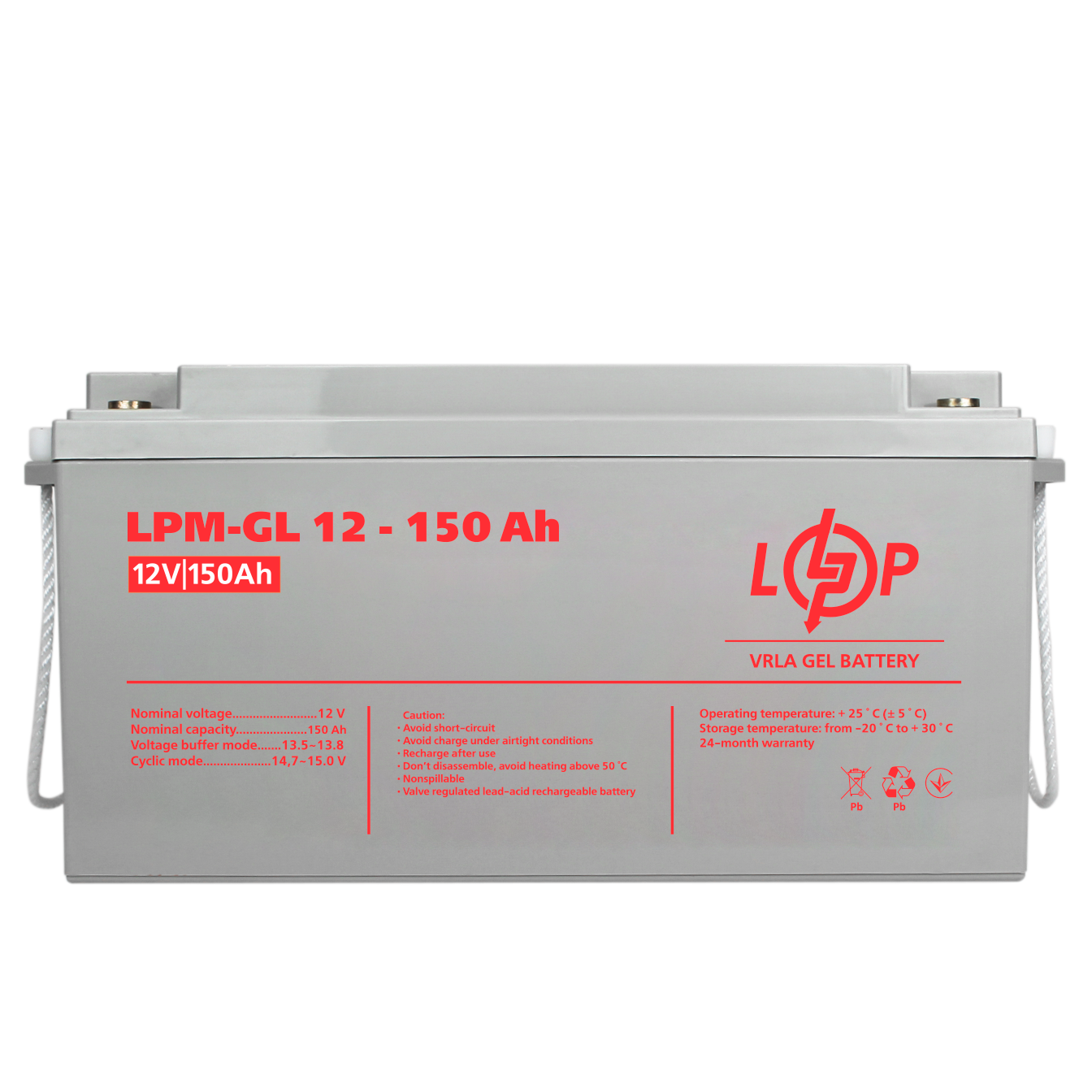 Акумулятор гелевий LogicPower LPM-GL 12 V 150 Ah - фото 4 Акумулятор гелевий LogicPower LPM-GL 12 V 150 Ah - фото 4