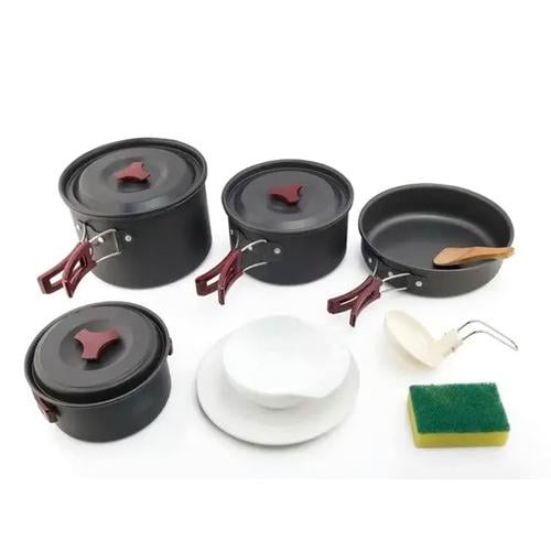 Набір похідного туристичного посуду AL-601 алюміній на 6 осіб 14 пр. Grey (928158) - фото 4