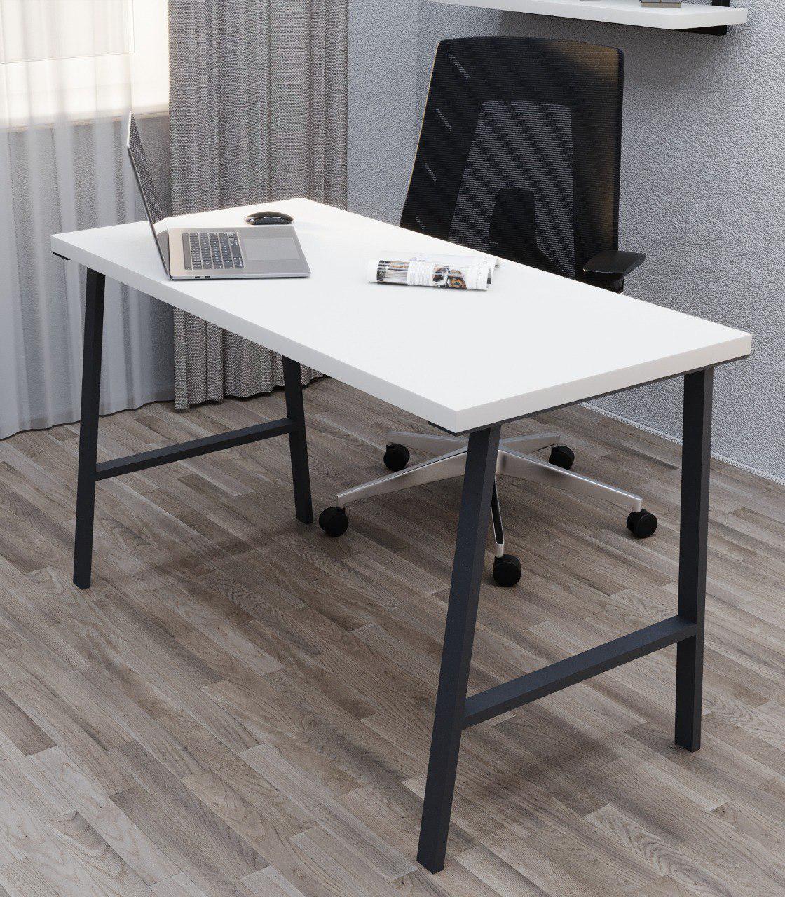 Стол письменный Loft Серия 7 металлический профиль 50х25 мм 1200х600х32 мм Белый (21858105)
