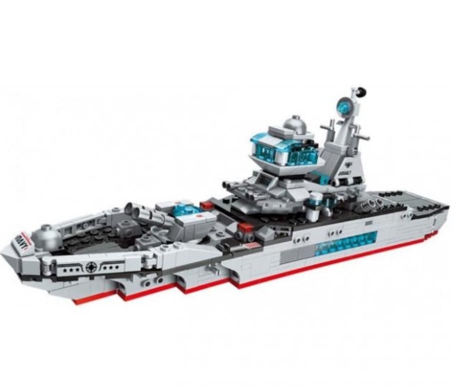 Конструктор Qman 8в1 Военный транспорт Крейсер 679 дет.