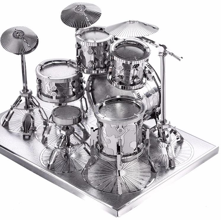 Конструктор Piececool Drum set P032-S - колекційна модель Silver - фото 3 Конструктор Piececool Drum set P032-S - колекційна модель Silver - фото 3
