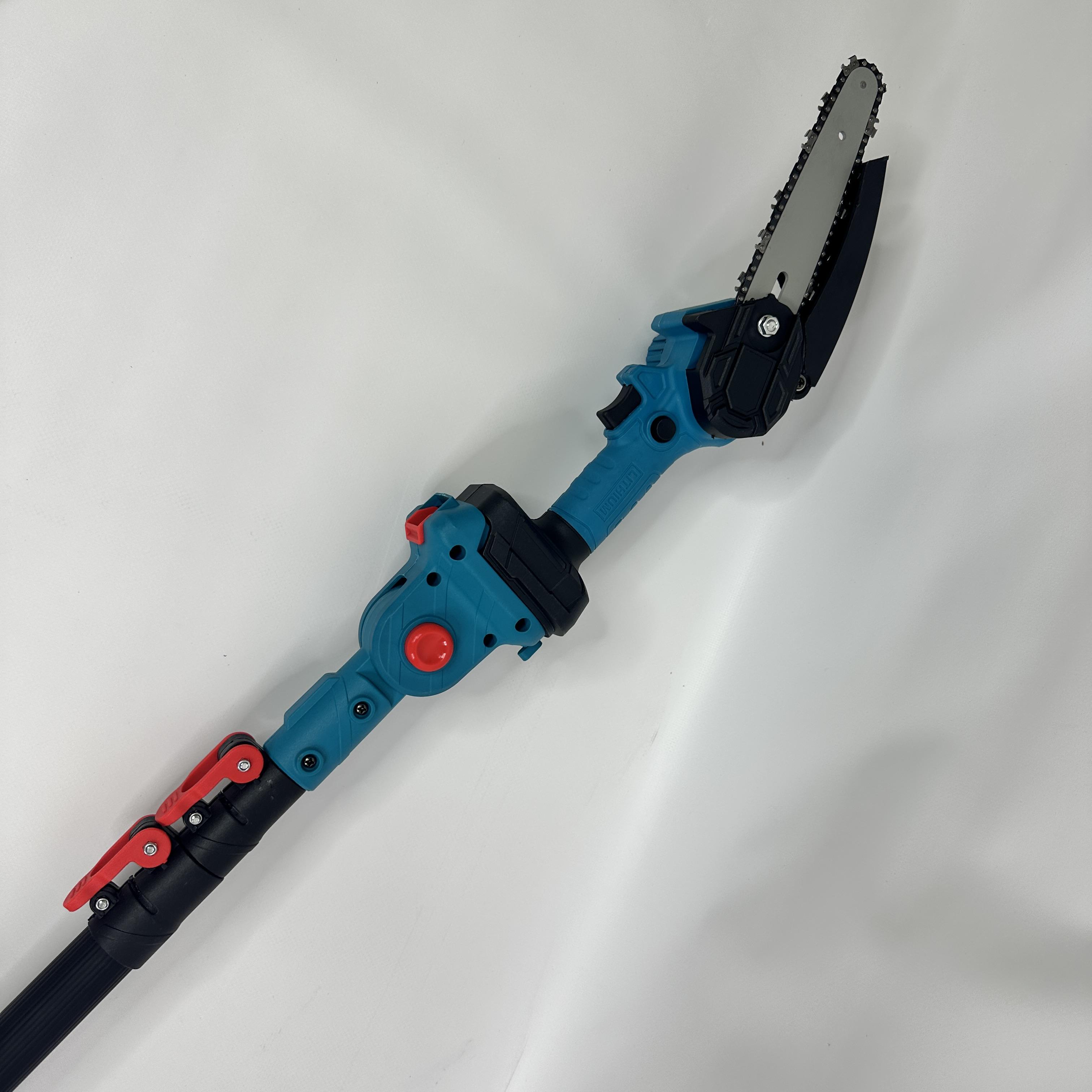 Пила аккумуляторная цепная мини с длинной ручкой и 2 аккумуляторами (YH-08-Blue/Black)