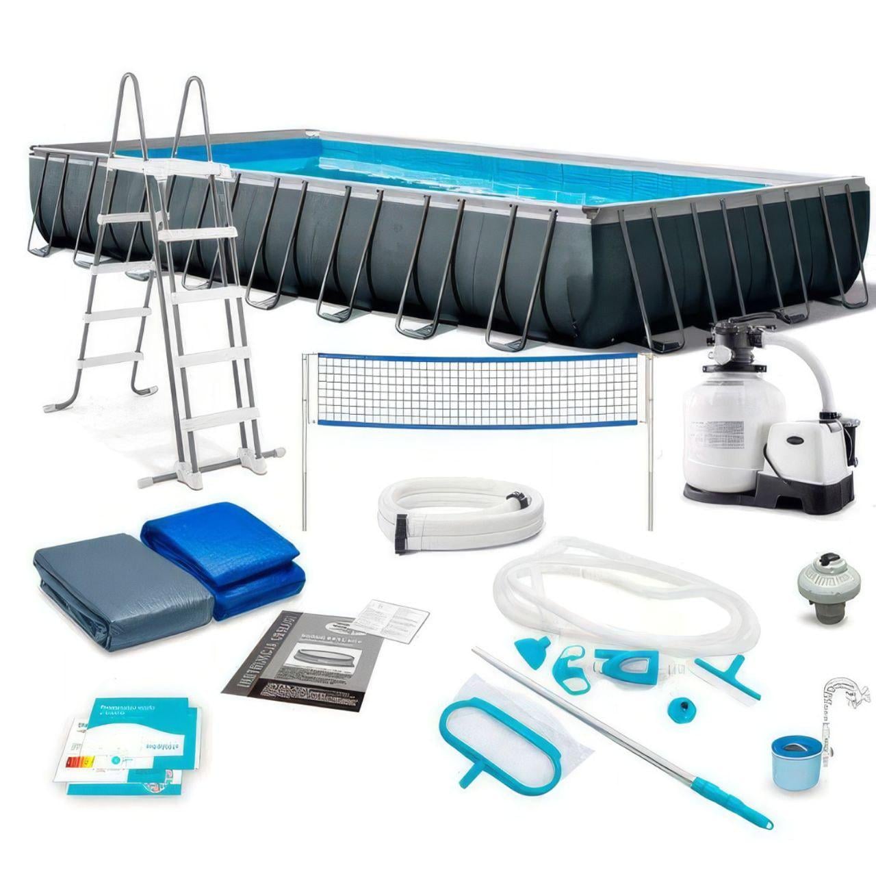 Басейн каркасний Intex 26378 975×488×132 см з комбінованим фільтр-насосом/скіммером та повним комплектом (34180771)