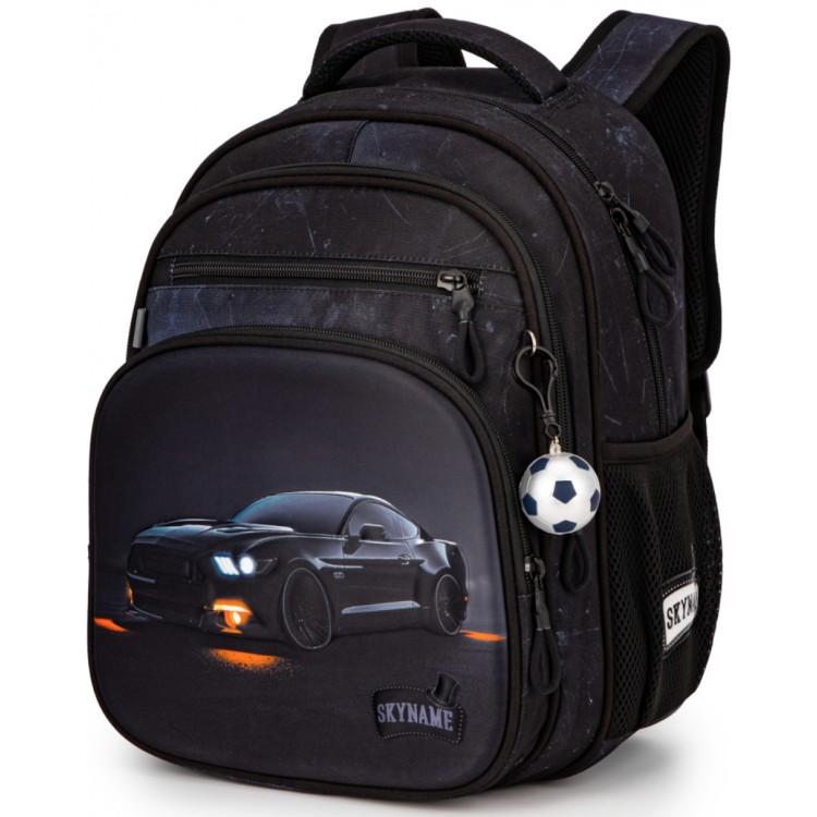 Школьный рюкзак для мальчика Winner One SkyName Спортивная машина 1-4 класс Черный (R3-283)