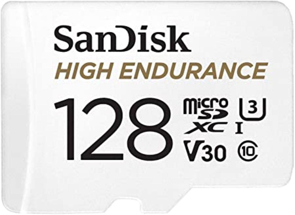 Карта памяти SanDisk microSDXC High Endurance 128 Гб с адаптером SD (SDSQQNR-128G-GN6IA)