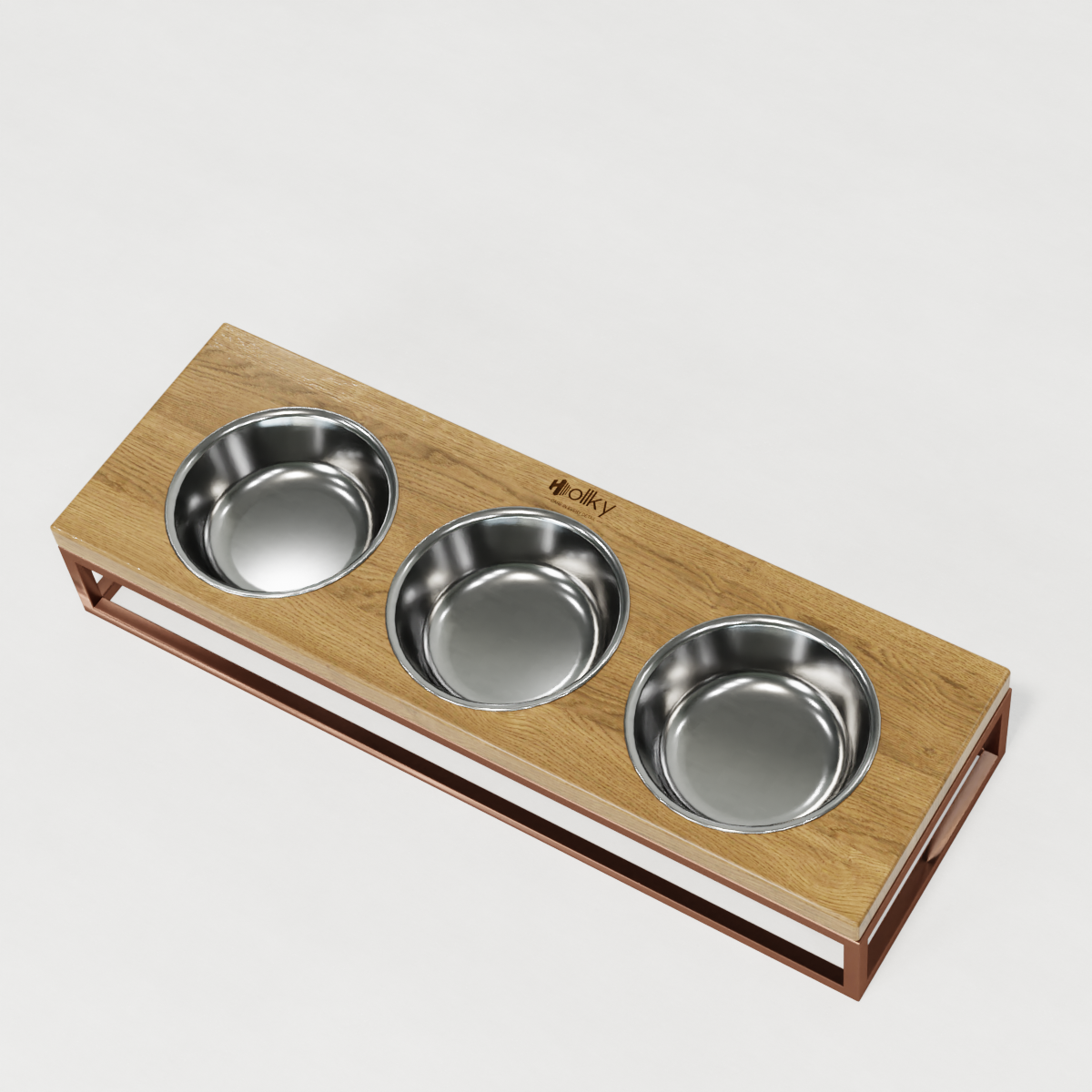 Миски на підставці для котів і маленьких собак Hollky Base Bar 3х0,45 л (Bar-54187-GLNT) - фото 6 Миски на підставці для котів і маленьких собак Hollky Base Bar 3х0,45 л (Bar-54187-GLNT) - фото 6