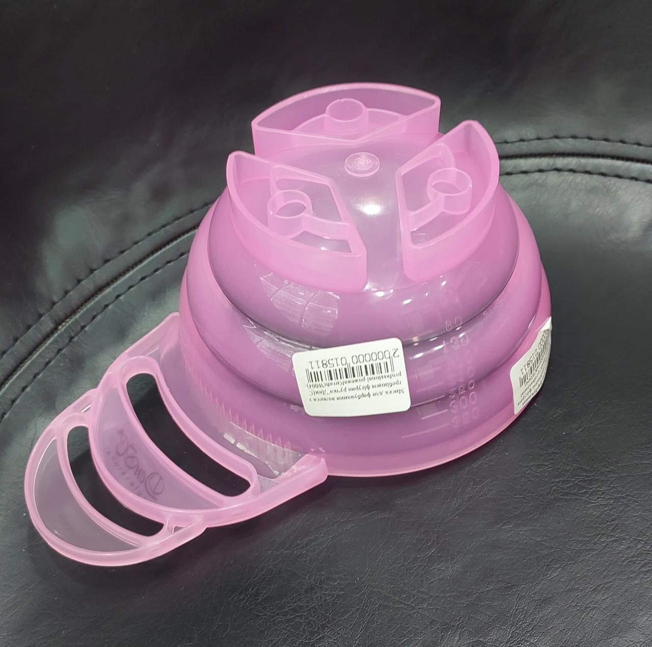 Миска для фарбування волосся ДенІС professional Люкс з гребенем Рожевий (2401145579) - фото 6