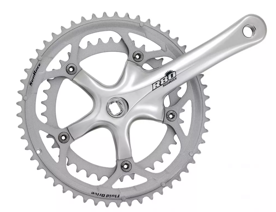 Шатун SUN RACE R83 42/52T 170 мм серебро (CHW-B8-01)