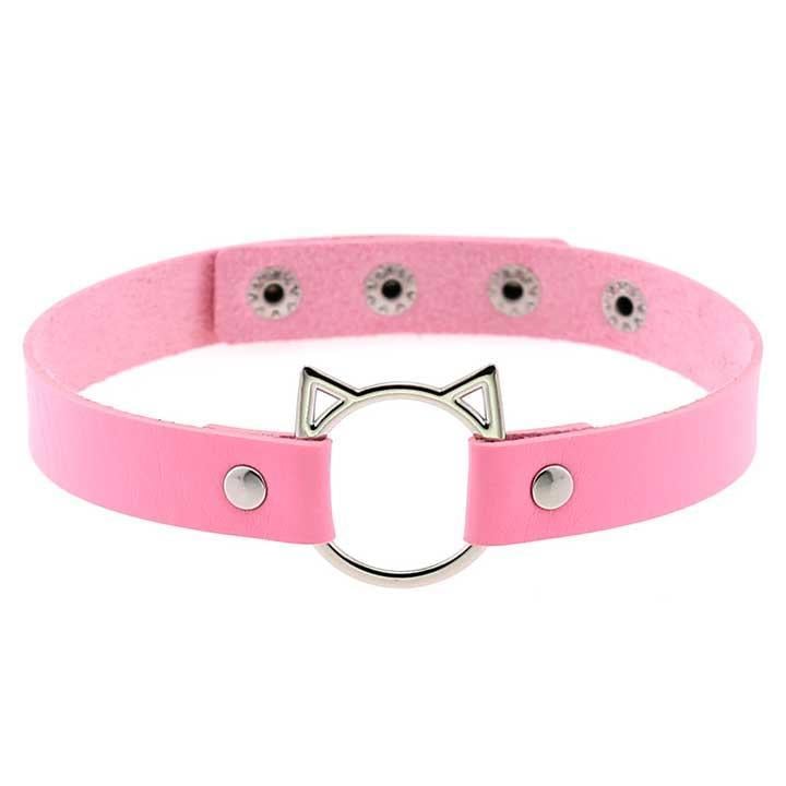 Нашийник з образом кішечки Рожевий (K0375-3)