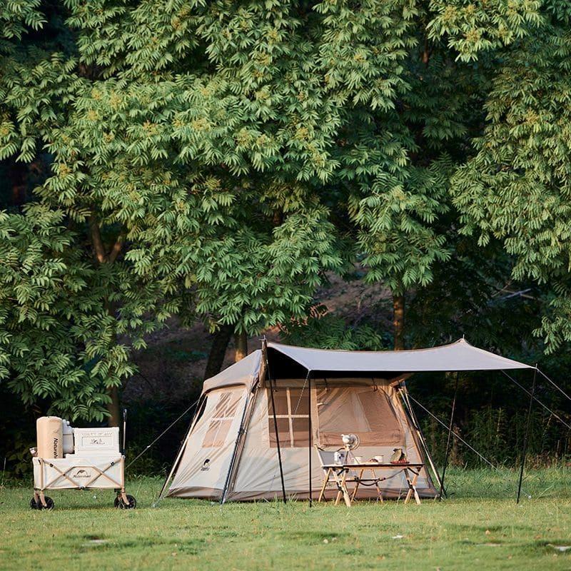 Палатка шестиместная с навесом Naturehike Village CNK2300ZP022 Коричневый (6976023920189) - фото 10