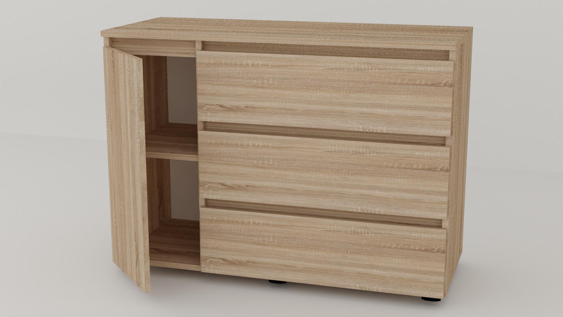 Комод Алекса СН-13/55 105х55х75 см Дуб сонома Комод Алекса СН-13/55 105х55х75 см Дуб сонома