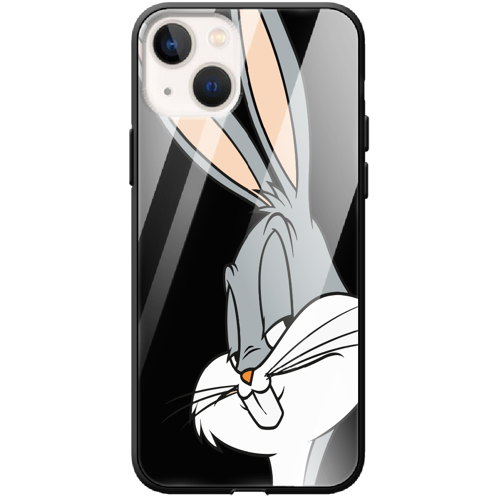 Чохол BoxFace iPhone 13 Lucky Rabbit Чорний силікон зі склом (43370-bk81-43865)