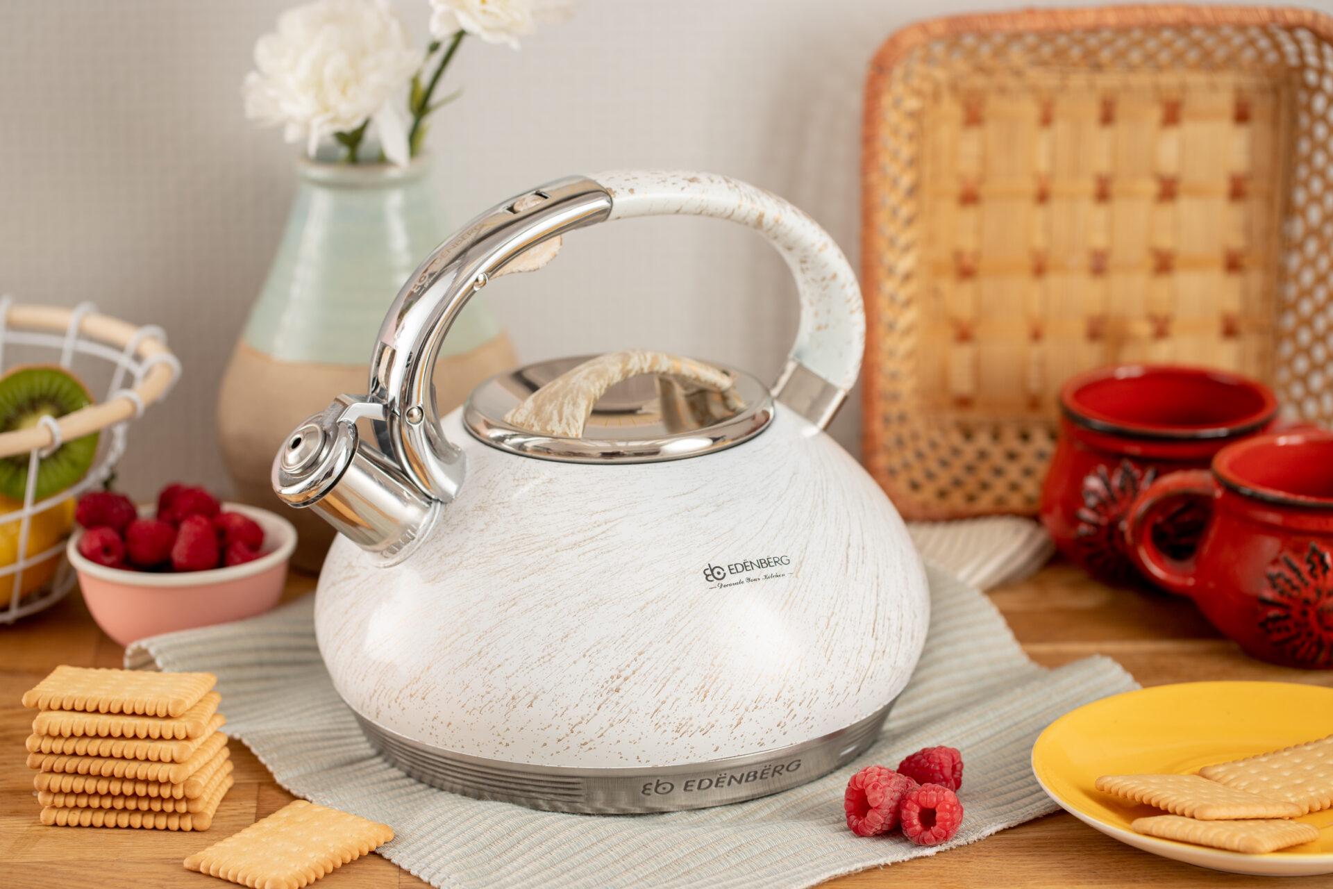 Чайник зі свистком Edenberg EB-1935 з капсульним дном 3 л (EB-1935-1) - фото 3 Чайник зі свистком Edenberg EB-1935 з капсульним дном 3 л (EB-1935-1) - фото 3