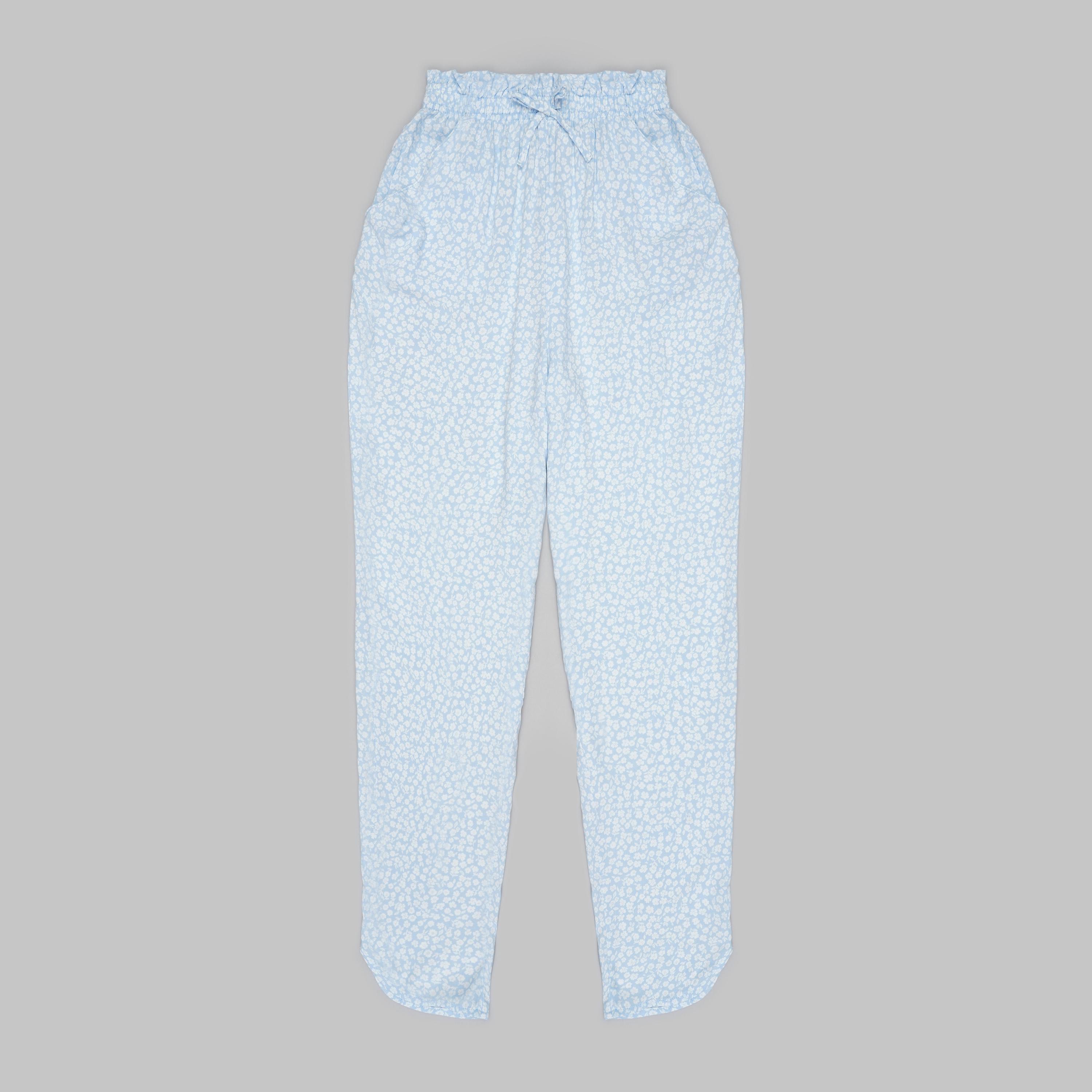 Штани H&M Квіти р. 164 см Блакитний (A19091138341)