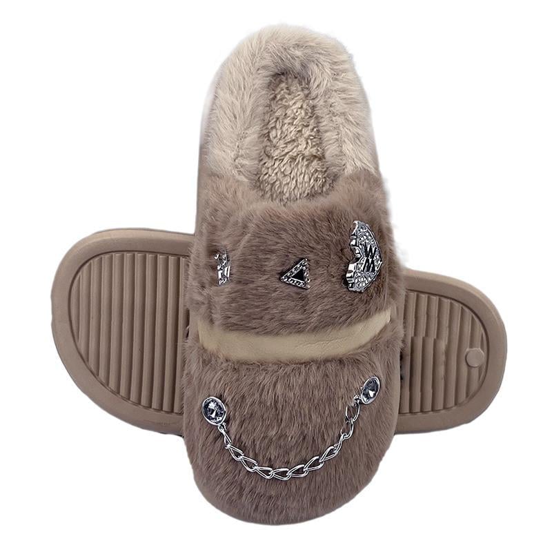 Домашние тапочки женские на платформе с джибитсами 5156-1 p. 36-37 23-23,5 см Бежевый