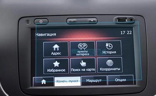 Защитное стекло Pixsel гибридное матовое на монитор Renault LOGAN-6,9" 2014-2016