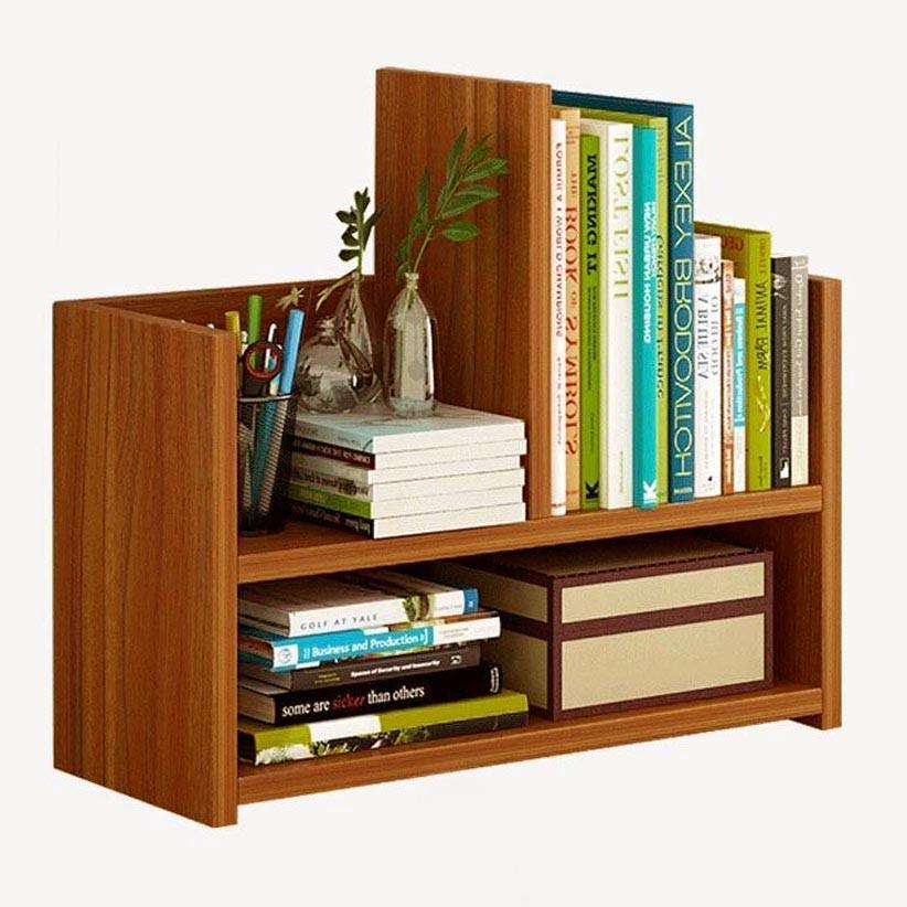 Полка книжная настольная из дерева Керин Охра (КПА-003704)