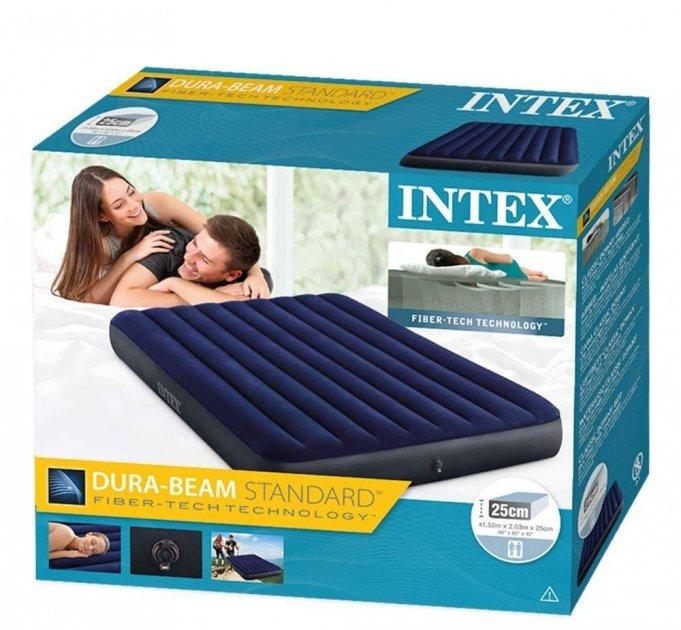 Надувной матрас двухместный Intex 64759 велюровый для сна и отдыха 152x203x25 см Синий (D-2019091143) - фото 6 Надувной матрас двухместный Intex 64759 велюровый для сна и отдыха 152x203x25 см Синий (D-2019091143) - фото 6