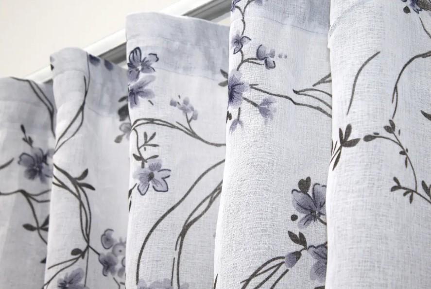 Комплект штор на кухню/балкон 280х170 см Серый/Сине-черный (085к) - фото 4