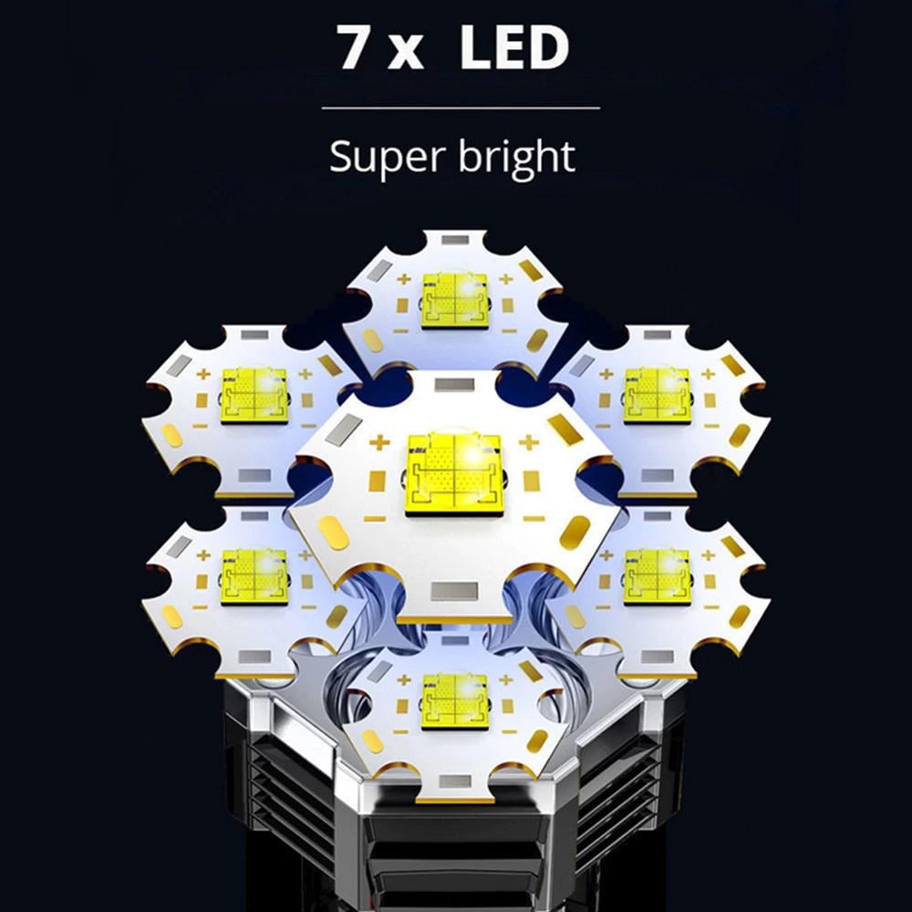 Ліхтар світлодіодний з Li-ion акумулятором 4 режими 7LED/COB 400 Lm Чорний (PR1175) - фото 4