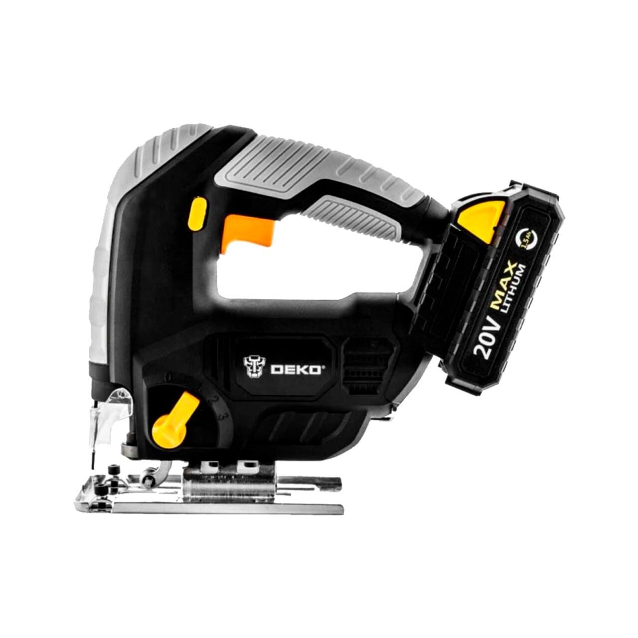 Лобзик аккумуляторный DEKO DKJS20Q2 20V Li-ion 3000 об/мин 80 мм Black/Grey (15996)