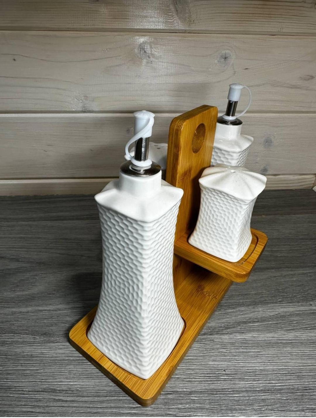 Набор для специй Jumbo Naturel на бамбуковой подставке 4 пр. (17712605) - фото 2 Набор для специй Jumbo Naturel на бамбуковой подставке 4 пр. (17712605) - фото 2