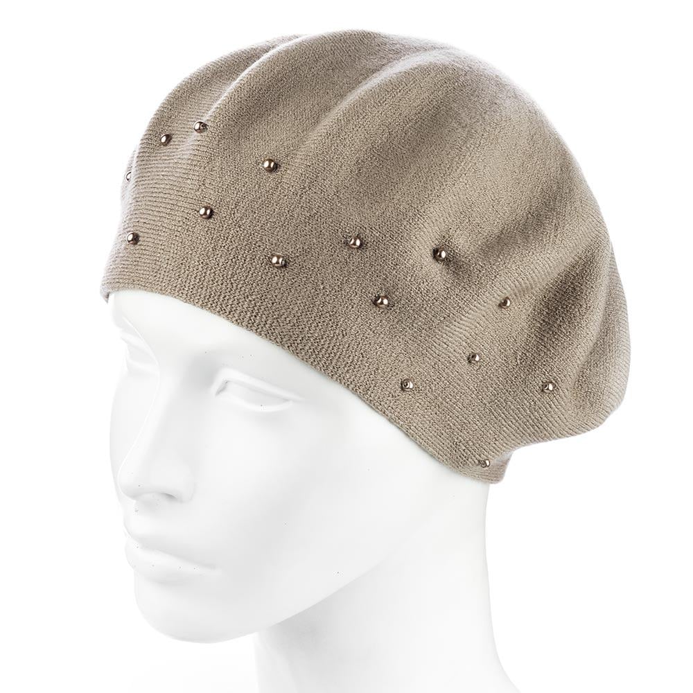 Берет жіночий подвійний ZOLLY ZH259 з намистинами універсальний Фрез (288073)