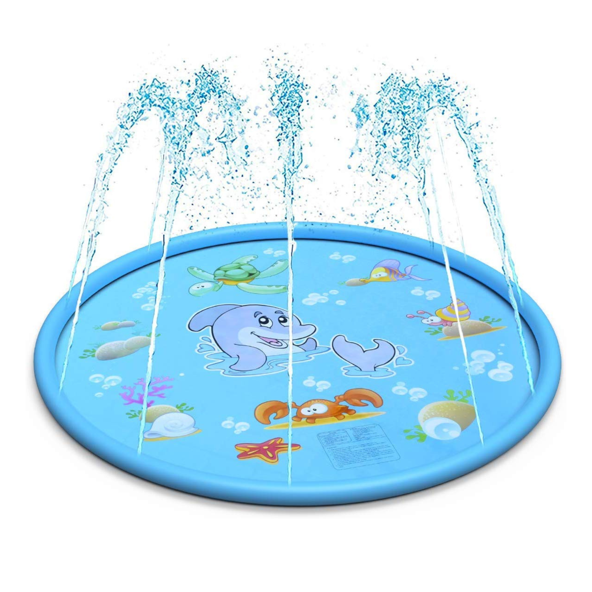 Бассейн детский надувной для купания с фонтанчиком 100х100 см Голубой (DTCHKL-BLU-0842)