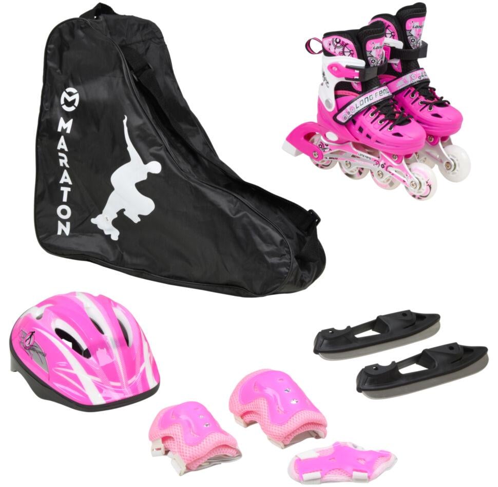 Ролики набір Maraton Ice 2in1 М р. 35-38 Рожевий