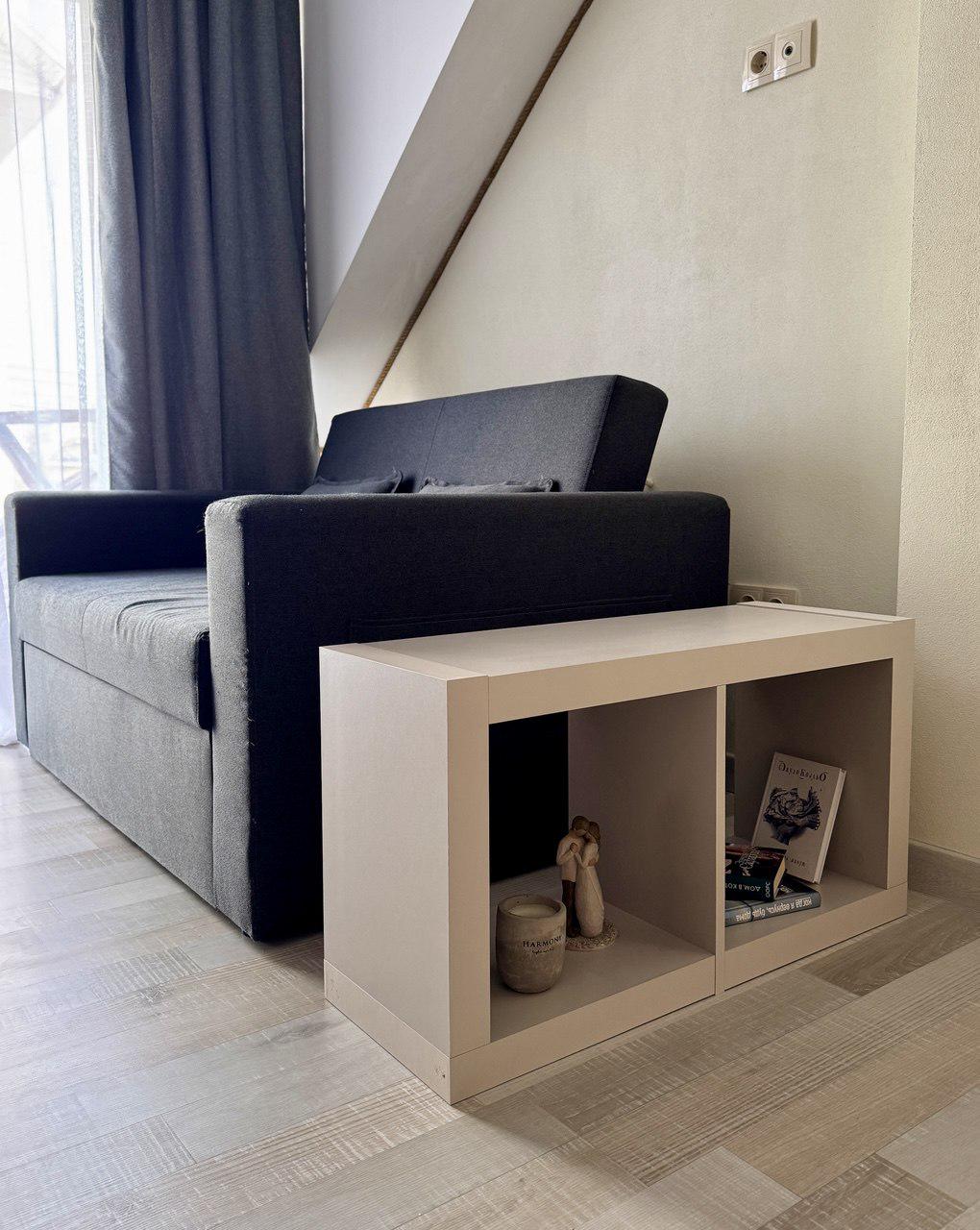 Тумба в гостиную Inteo Микс 1х2 толщина корпуса 50 мм 792х438х290 мм Кашемир