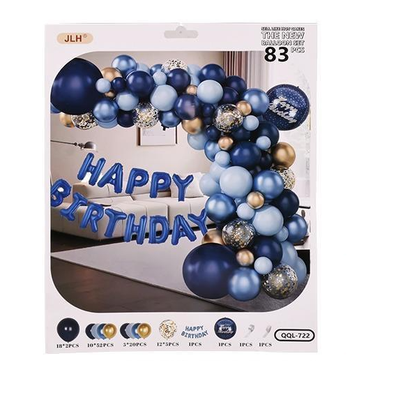 Фотозона из воздушных шаров Happy Birthday 83 шт. (R35135)