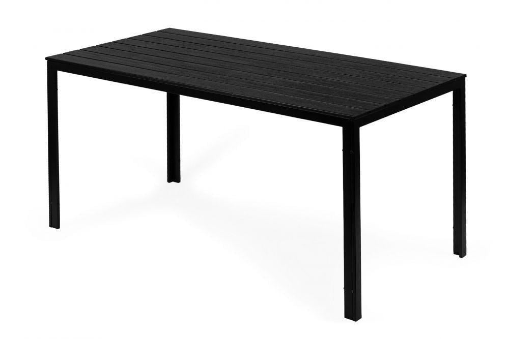 Стіл садовий металевий MultiGarden Polywood 156x78 см Чорний (36152618)