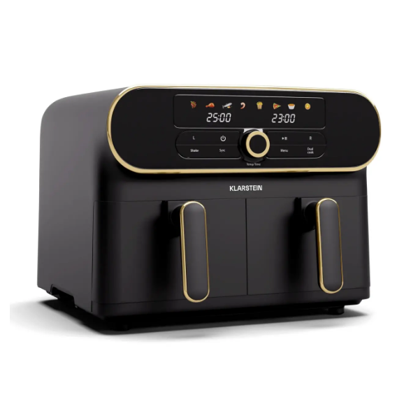 Аэрофритюрница KLARSTEIN AuraAir Color Touch безмасляная на 2 отделения 1700 Вт 11 л (10046518) Аэрофритюрница KLARSTEIN AuraAir Color Touch безмасляная на 2 отделения 1700 Вт 11 л (10046518)