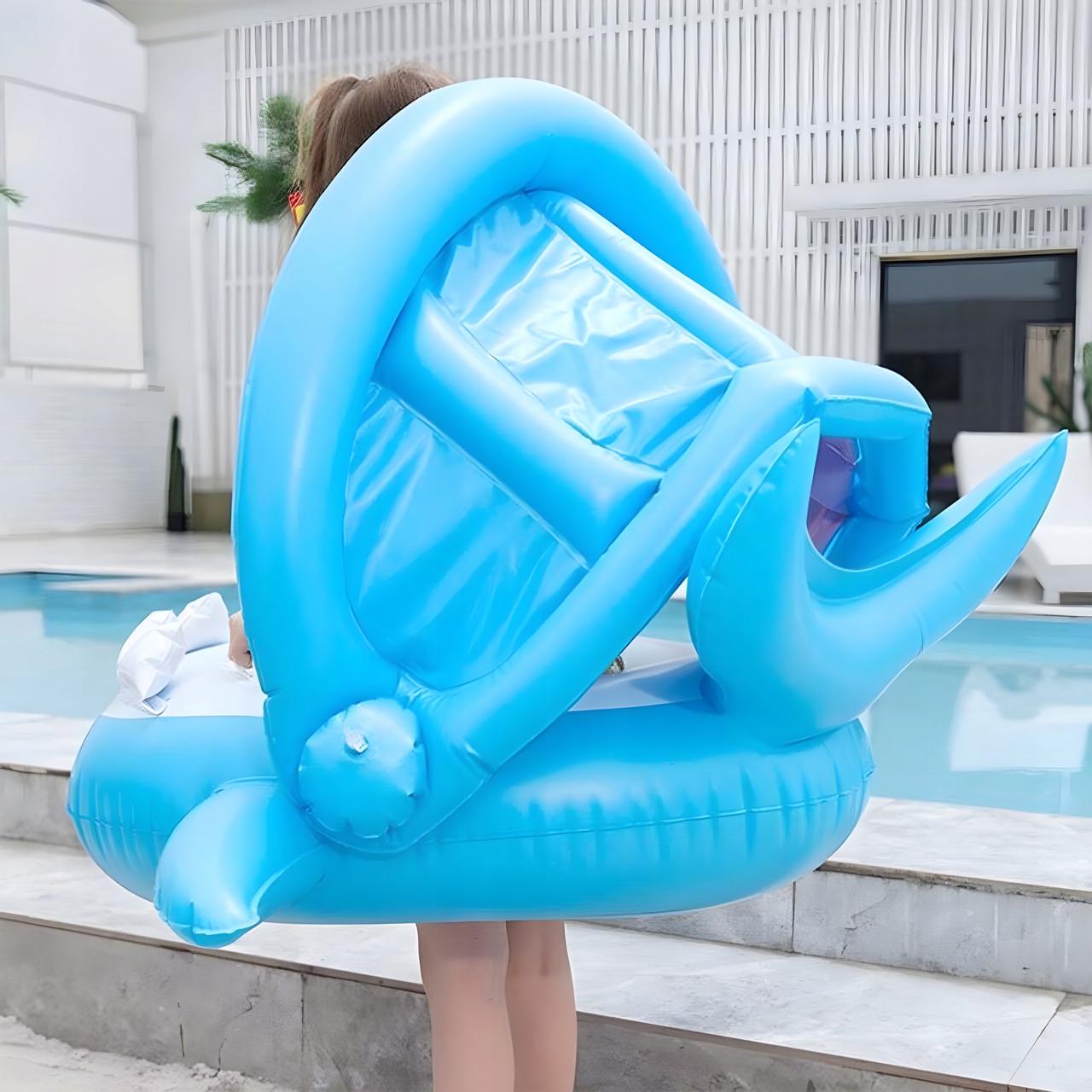 Понтон надувной для детей Акула с тентом 80x95 см (2344248484) - фото 3 Понтон надувной для детей Акула с тентом 80x95 см (2344248484) - фото 3