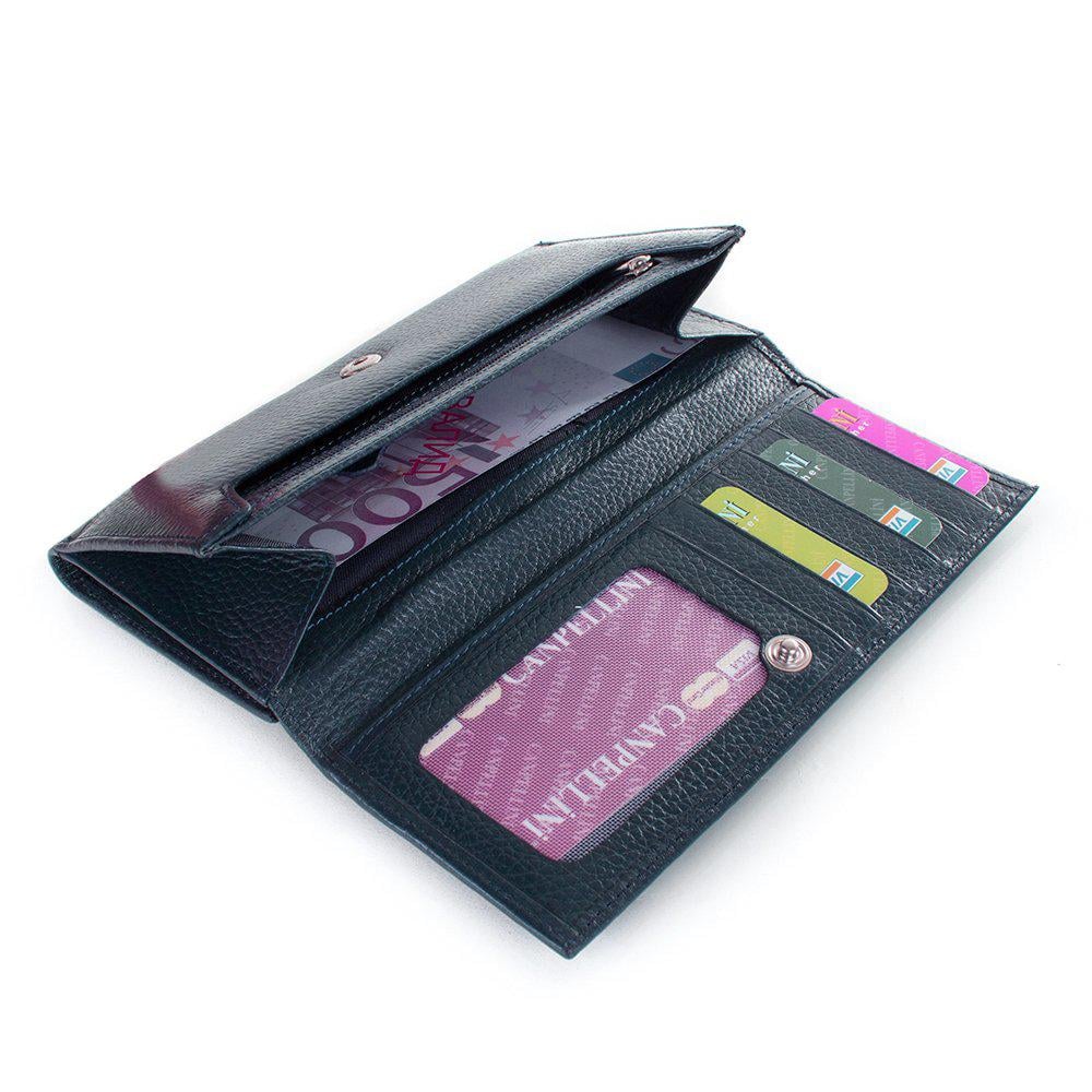 Гаманець жіночий шкіряний CANPELLINI 4262 Темно-синій - фото 4 Гаманець жіночий шкіряний CANPELLINI 4262 Темно-синій - фото 4