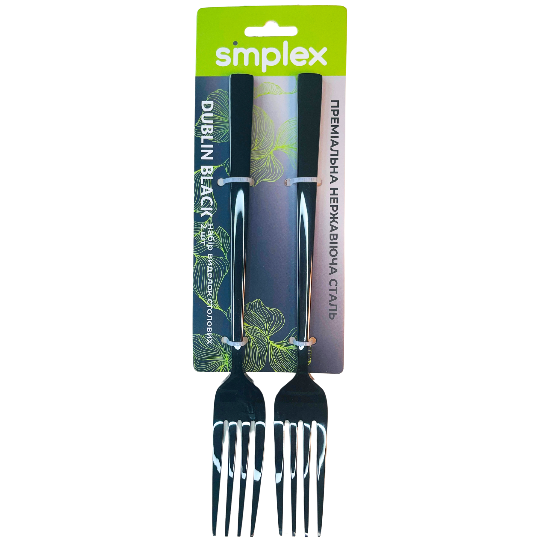 Набор столовых вилок Smple DUBLIN BLACK PRO-015-DIF 2 шт. Black