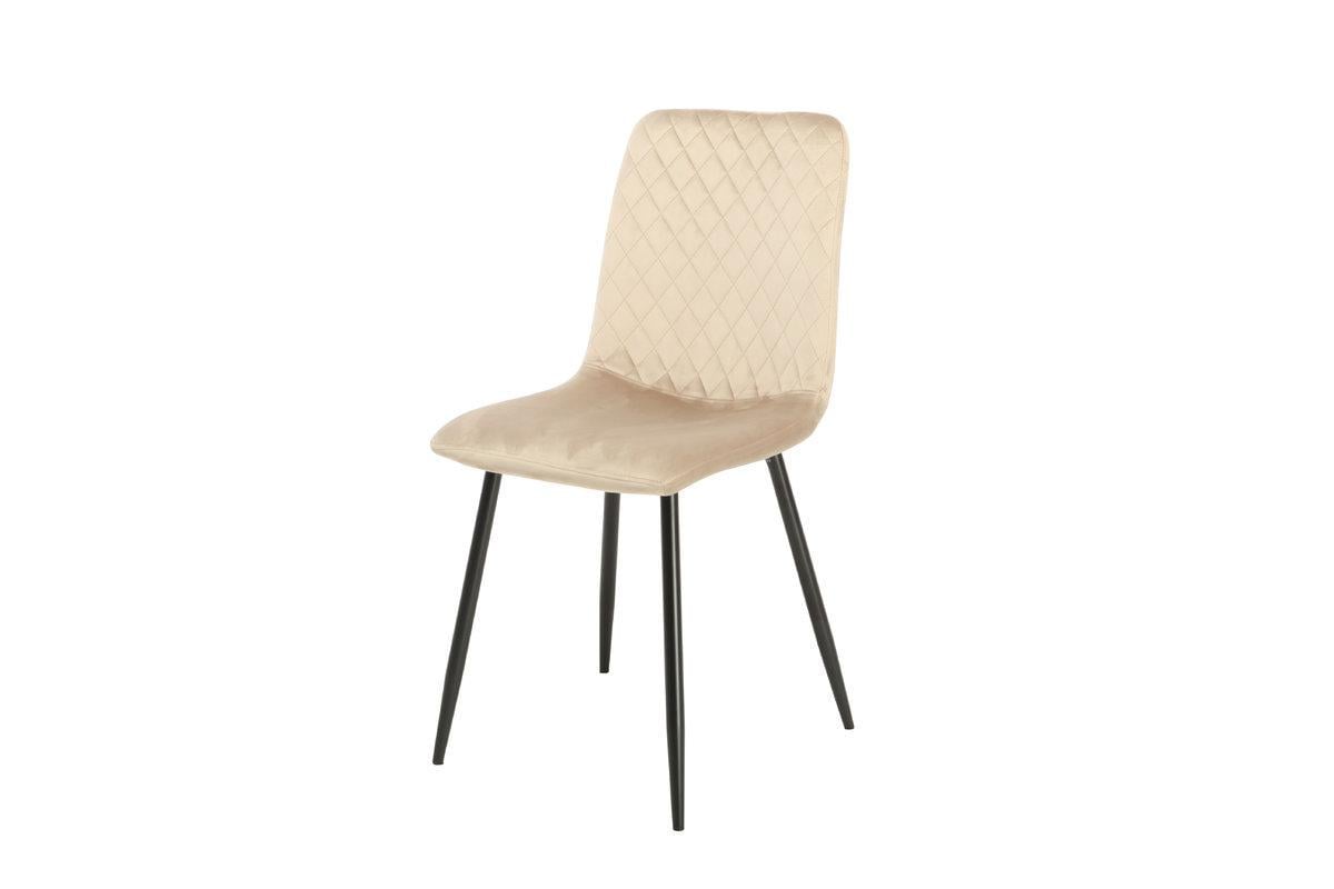 Кухонний стілець PERLA з металевим каркасом Чорний/Оксамит біжевий (PERLABY)