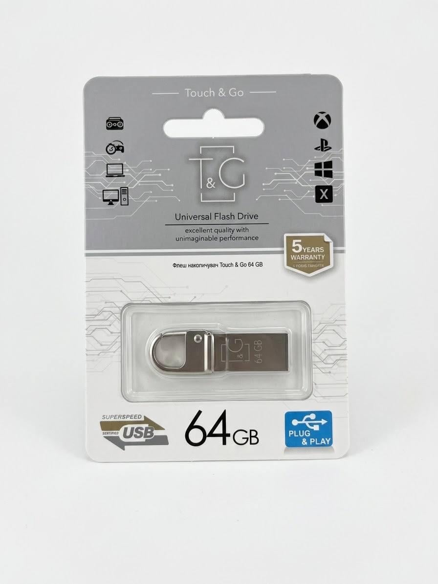Накопитель USB 64Gb 2.0 T&G 026 metal Series Metal (м00235)