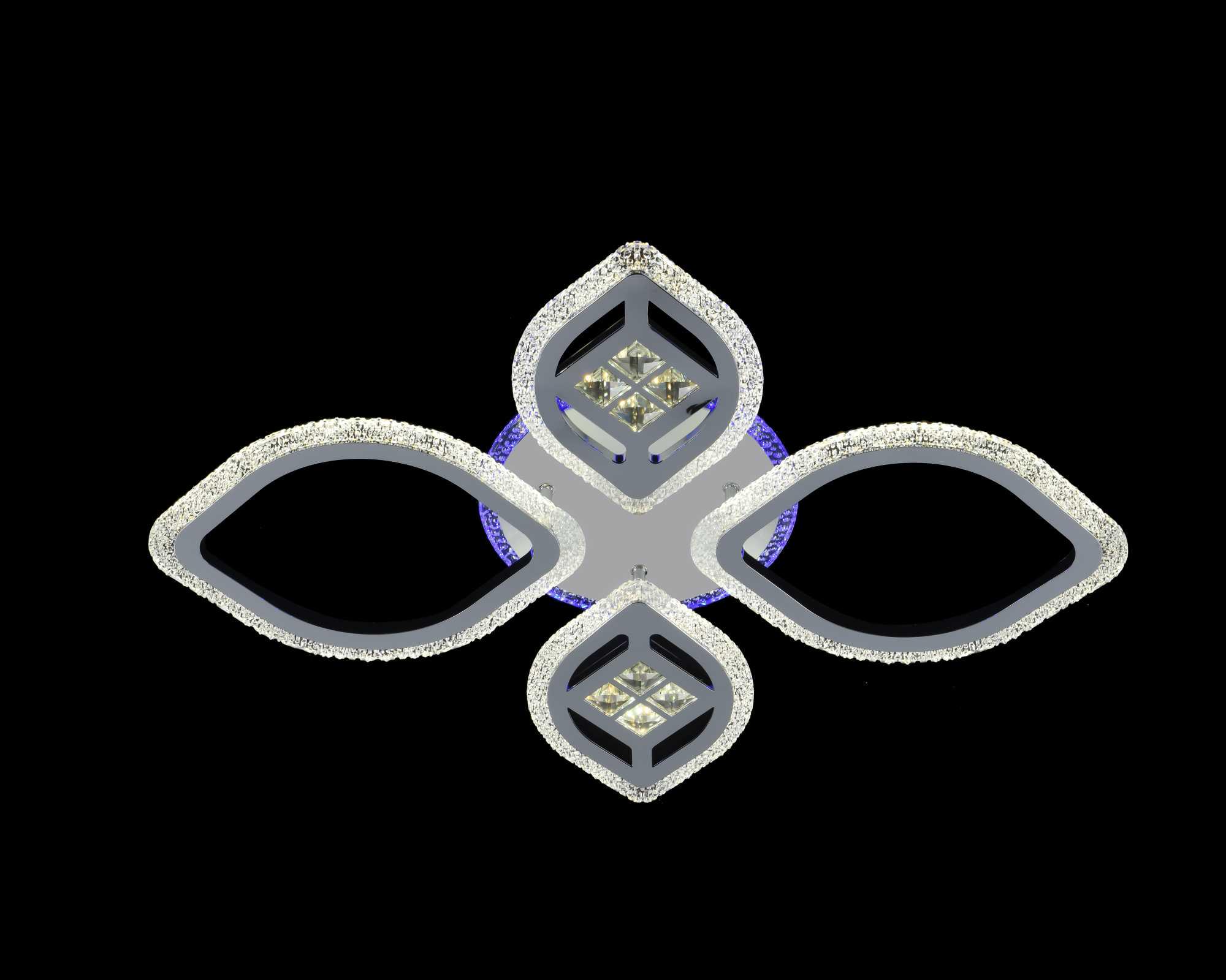 Люстра светодиодная с пультом Valeso V 3222-2+2C CR - фото 2