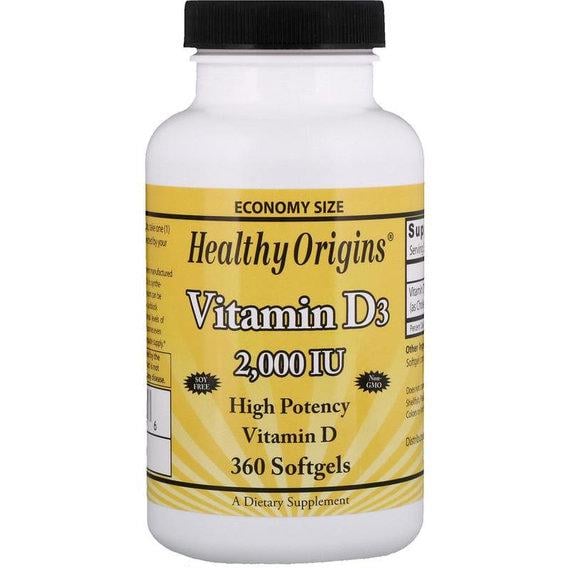 Витамин D Healthy Origins Vitamin D3 2000 IU 360 Softgels