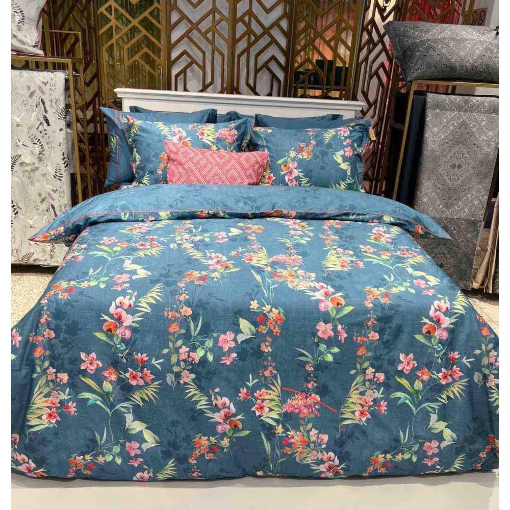 Комплект постельного белья Sarev Leticia mavi сатин делюкс 300ТС семейный (2000022282547)